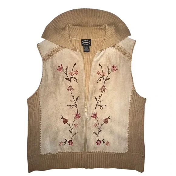 Vintage Designers Originals | Leather Vest - Size L - Picture 2 of 8